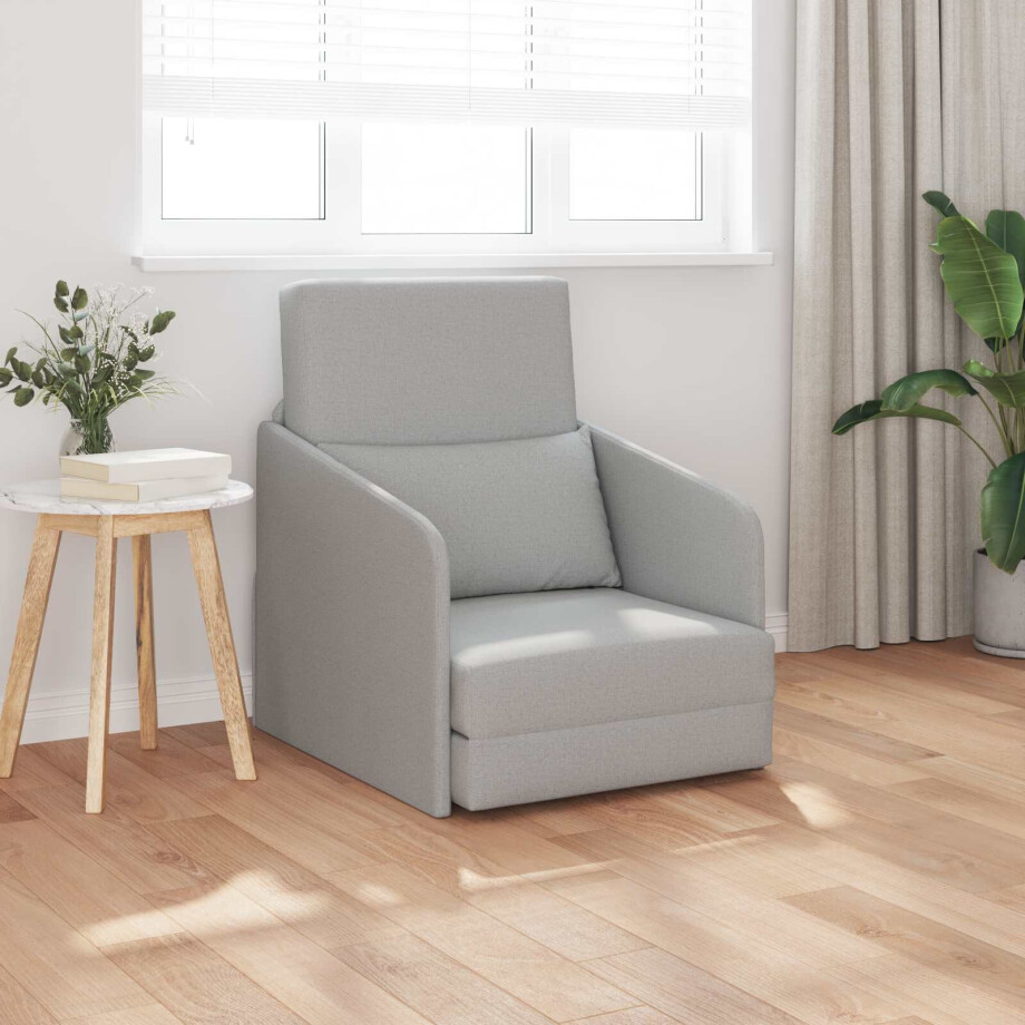 vidaXL Slaapbank Wolkengrijs 65 x 80 x 83 cm Stof afbeelding 1