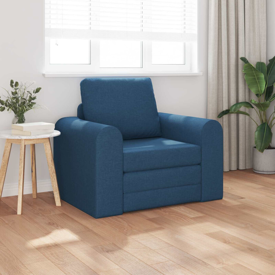 vidaXL Slaapbank Blauw 98 x 71 x 83 cm Stof afbeelding 1