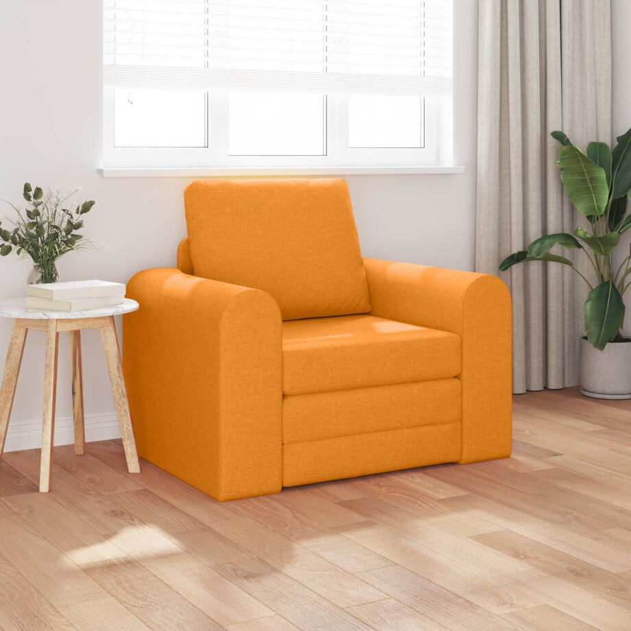 vidaXL Slaapbank Donkergeel 98 x 71 x 83 cm Stof vidaXL Slaapbank Donkergeel 98 x 71 x 83 cm Stof afbeelding 1
