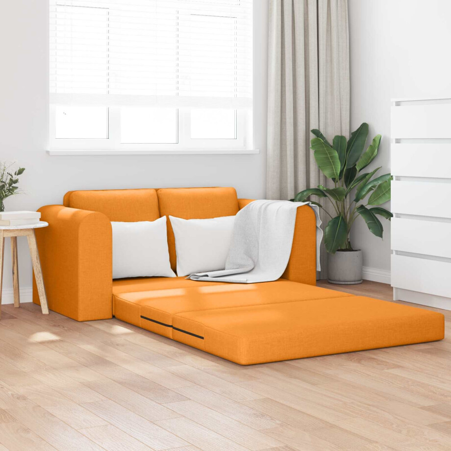 vidaXL Slaapbank 60cm Donkergeel Stof vidaXL Slaapbank 60cm Donkergeel Stof afbeelding 1