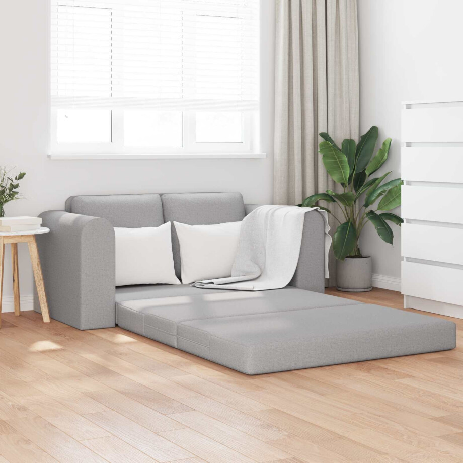vidaXL Slaapbank Wolkengrijs 148 x 71 x 83 cm Stof afbeelding 1