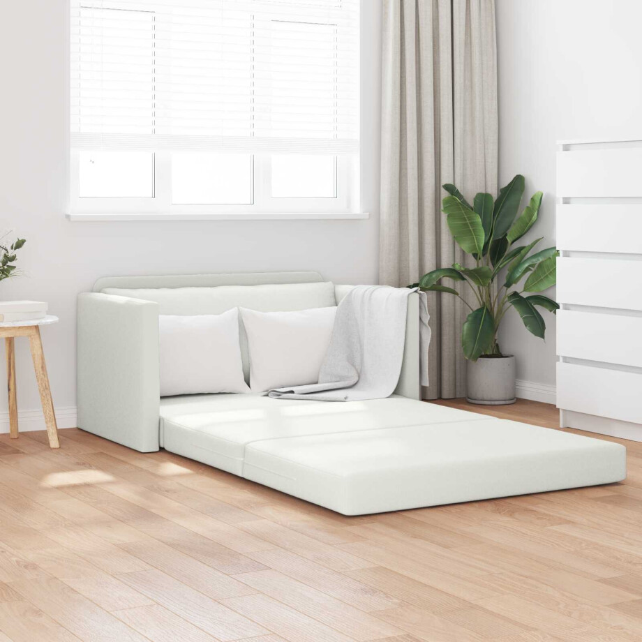 vidaXL Slaapbank Wit 124 x 71 x 78 cm Kunstleer vidaXL Slaapbank Wit 124 x 71 x 78 cm Kunstleer afbeelding 1