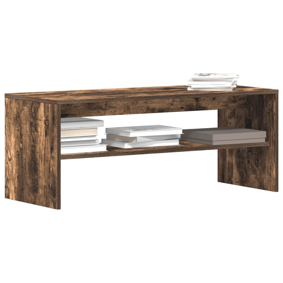 vidaXL Tv-meubel 100x40x40 cm bewerkt hout gerookt eikenkleurig vidaXL Tv-meubel 100x40x40 cm bewerkt hout gerookt eikenkleurig afbeelding 1
