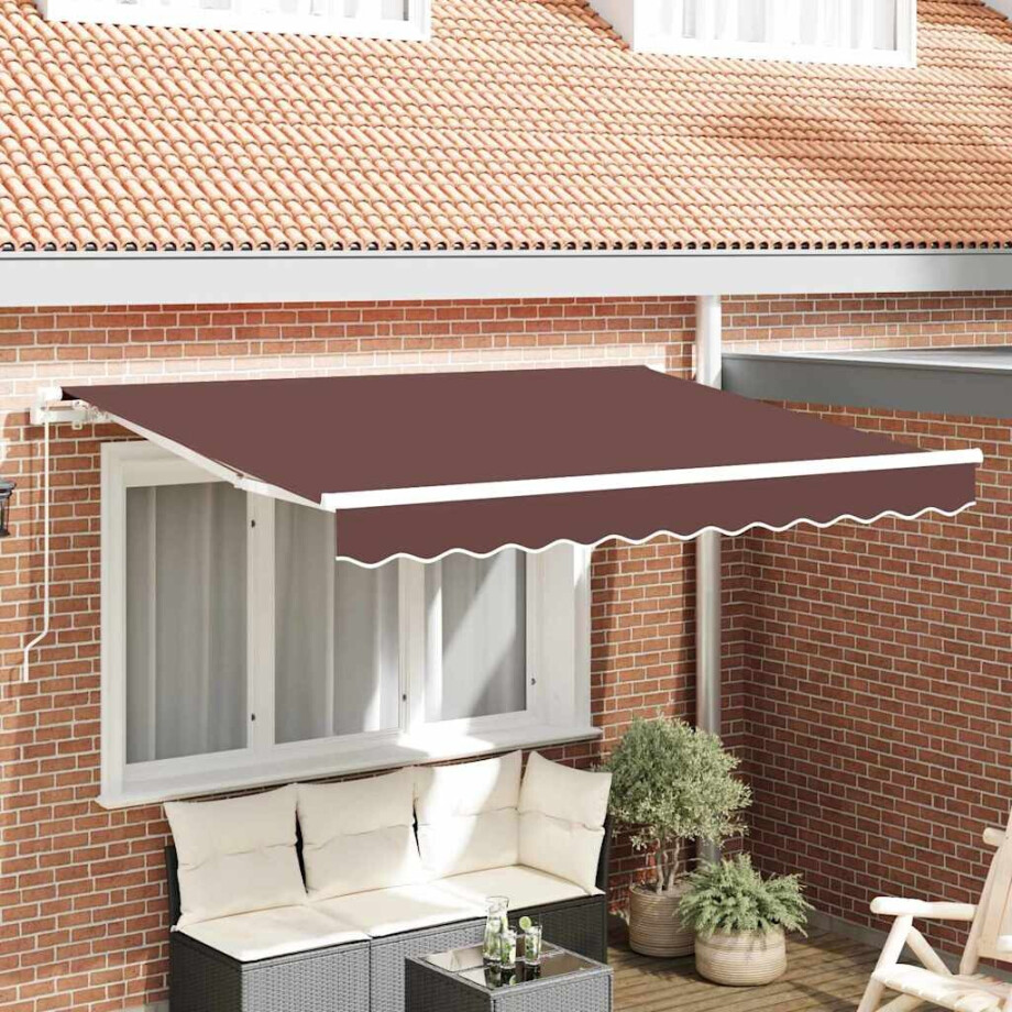 vidaXL Vervangingsdoek voor zonnescherm Bruin 280 x 195 cm Polyester afbeelding 1