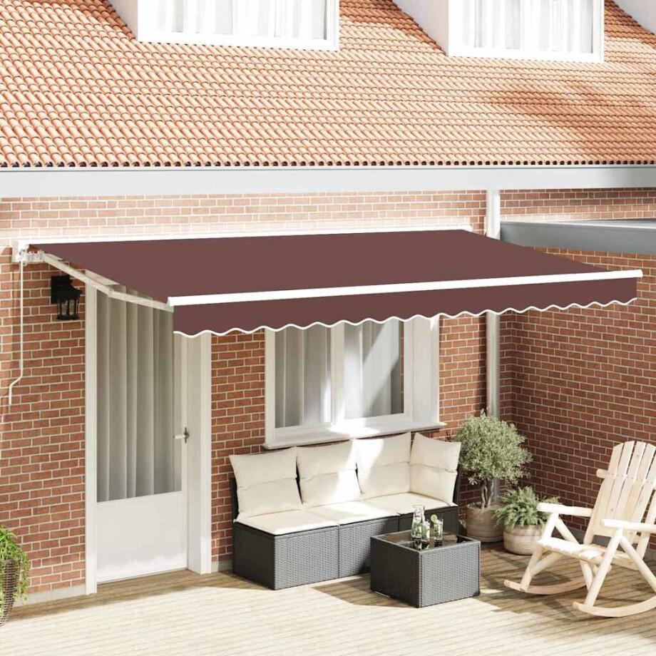 vidaXL Vervangingsdoek voor zonnescherm Bruin 4 x 2 m Polyester vidaXL Vervangingsdoek voor zonnescherm Bruin 4 x 2 m Polyester afbeelding 1