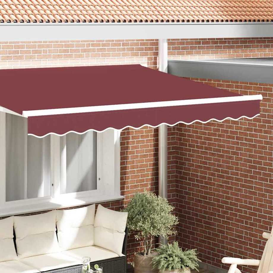 vidaXL Markies Valance Bordeauxrood 580 x 20 cm Canvas afbeelding 1