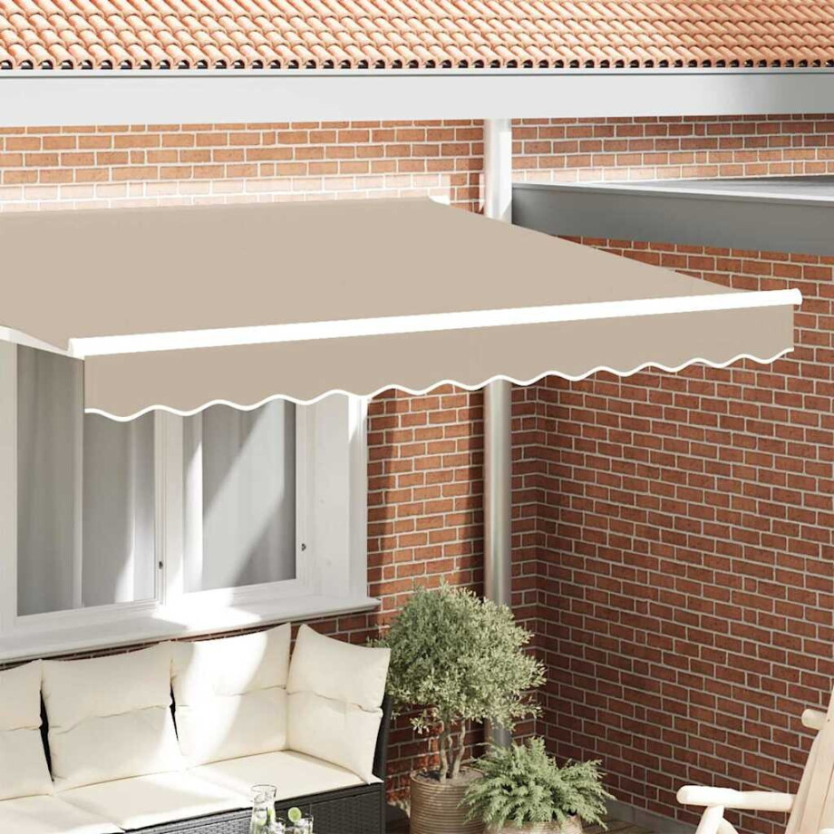 vidaXL Markies Valance Beige 580 x 20 cm Canvas afbeelding 1