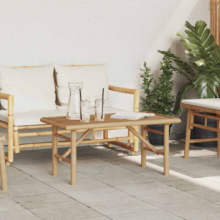 vidaXL Salontafel Bruin 90 x 50 x 43 cm Bamboe afbeelding 1