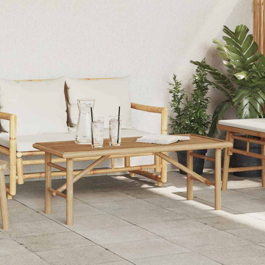 vidaXL Salontafel Bruin 110 x 50 x 43 cm Bamboe afbeelding 1