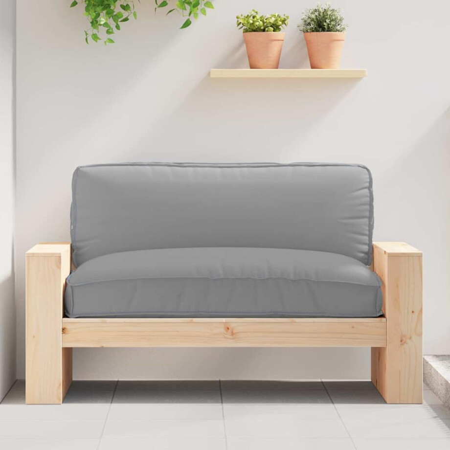 vidaXL Kussen Grijs 120 x 80 x 12 cm Oxford Stof vidaXL Kussen Grijs 120 x 80 x 12 cm Oxford Stof afbeelding 1