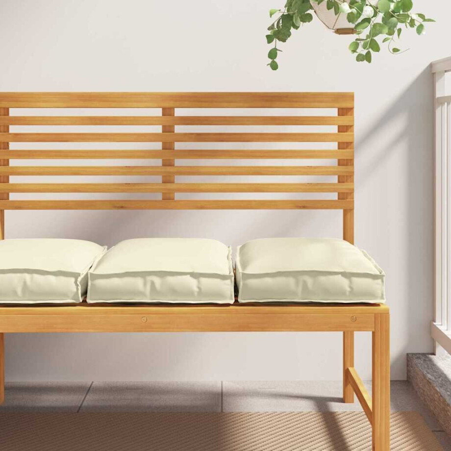 vidaXL Kussen 2 pcs Crème 40 x 40 x 8 cm Oxford Stof vidaXL Kussen 2 pcs Crème 40 x 40 x 8 cm Oxford Stof afbeelding 1