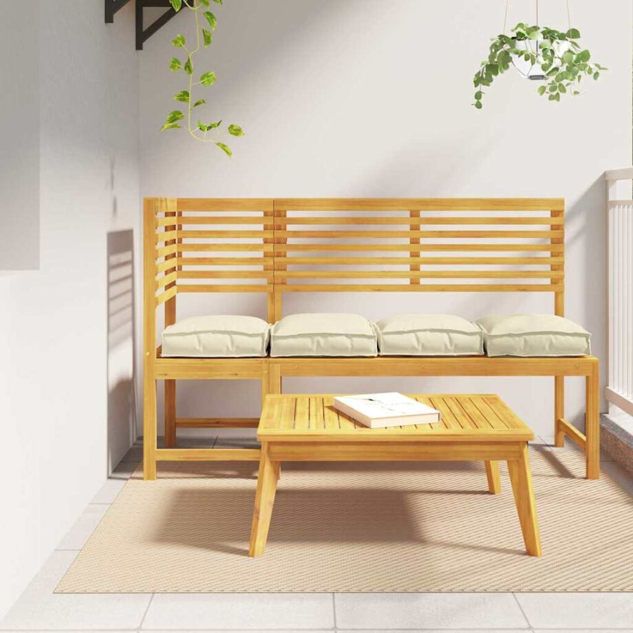 vidaXL Kussen 4 pcs Crème 40 x 40 x 8 cm Oxford Stof vidaXL Kussen 4 pcs Crème 40 x 40 x 8 cm Oxford Stof afbeelding 1