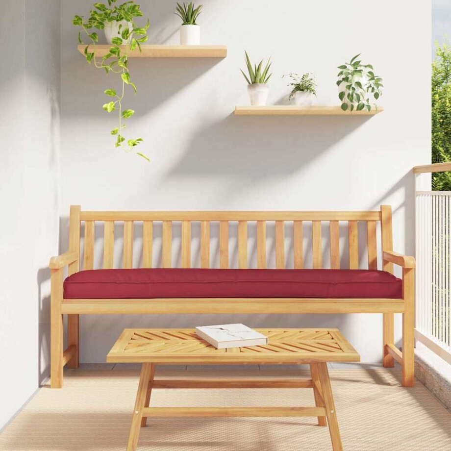 vidaXL Palet Kussen Wijnrood 200 x 40 x 8 cm Oxford Stof afbeelding 1