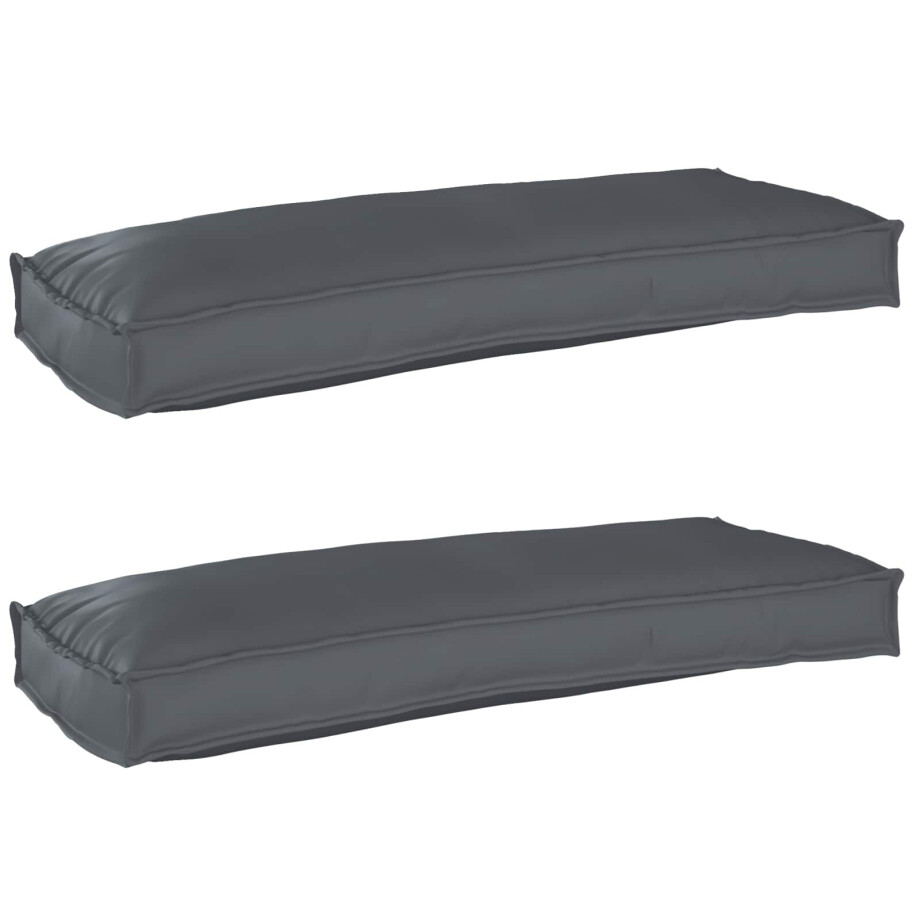 vidaXL Pallet Kussen Set 2 pcs Antraciet 100 x 40 x 8 cm Oxford Stof vidaXL Pallet Kussen Set 2 pcs Antraciet 100 x 40 x 8 cm Oxford Stof afbeelding 1