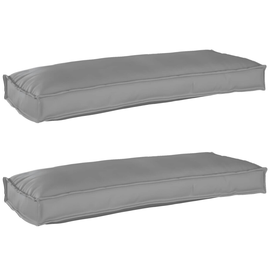 vidaXL Pallet Kussen Set 2 pcs Grijs 100 x 40 x 8 cm Oxford Stof vidaXL Pallet Kussen Set 2 pcs Grijs 100 x 40 x 8 cm Oxford Stof afbeelding 1