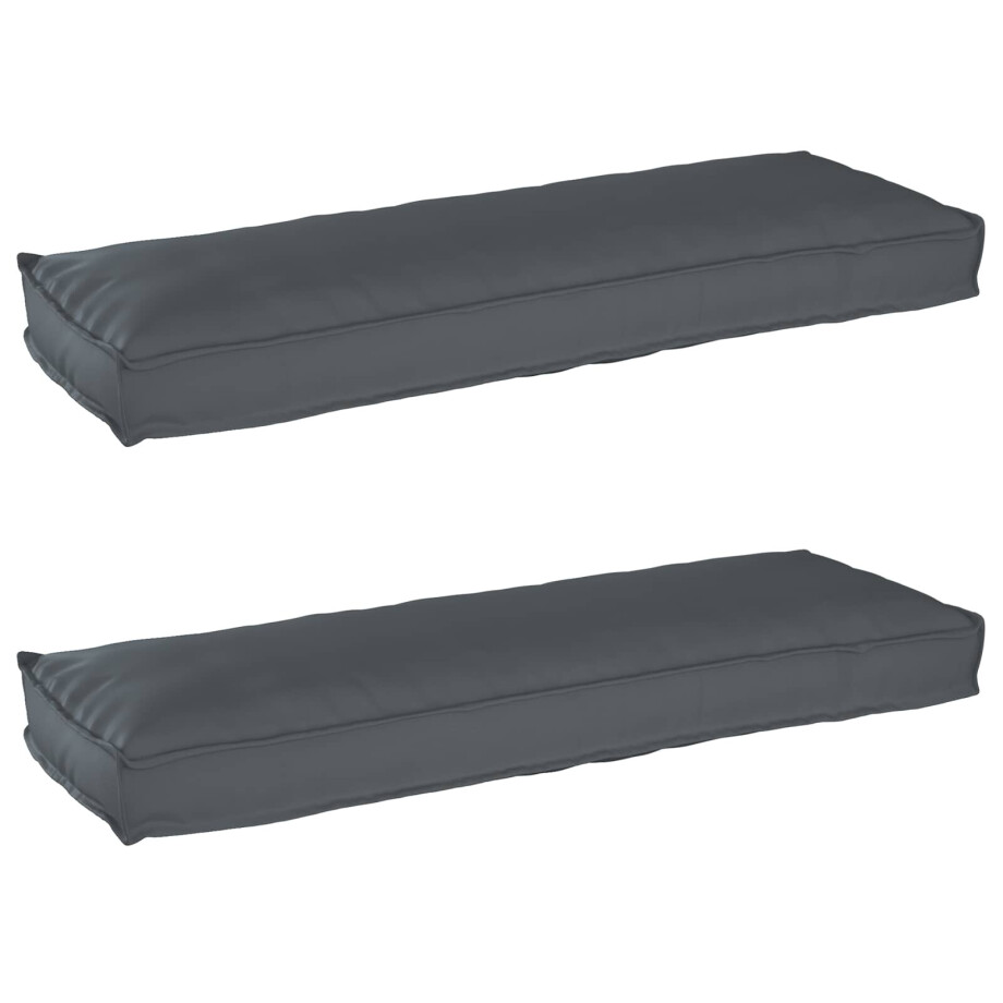 vidaXL Pallet Kussen Set 2 pcs Antraciet 120 x 40 x 8 cm Oxford Stof vidaXL Pallet Kussen Set 2 pcs Antraciet 120 x 40 x 8 cm Oxford Stof afbeelding 1