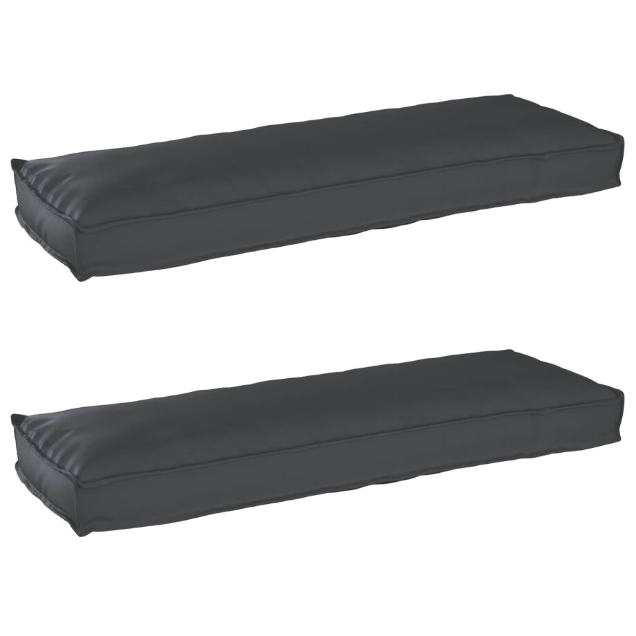 vidaXL Pallet Kussen Set 2 pcs Zwart 120 x 40 x 8 cm Oxford Stof vidaXL Pallet Kussen Set 2 pcs Zwart 120 x 40 x 8 cm Oxford Stof afbeelding 1