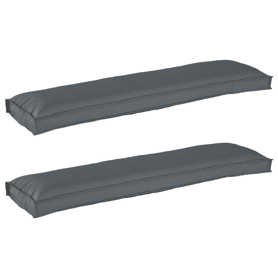 vidaXL Pallet Kussen Set 2 pcs Antraciet 150 x 40 x 8 cm Oxford Stof vidaXL Pallet Kussen Set 2 pcs Antraciet 150 x 40 x 8 cm Oxford Stof afbeelding 1