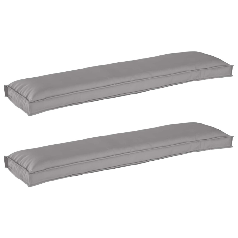 vidaXL Pallet Kussen Set 2 pcs Grijs 150 x 40 x 8 cm Oxford Stof vidaXL Pallet Kussen Set 2 pcs Grijs 150 x 40 x 8 cm Oxford Stof afbeelding 1