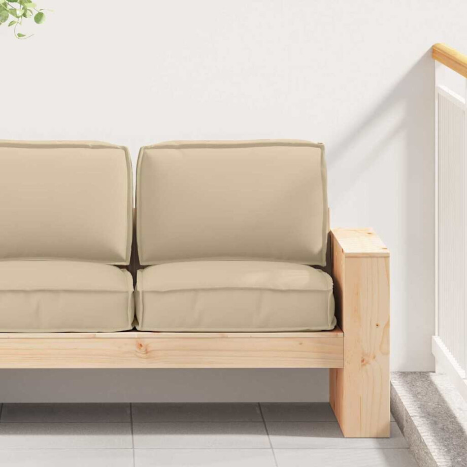 vidaXL Pallet Kussen Set 2 pcs Beige Oxford Stof afbeelding 1