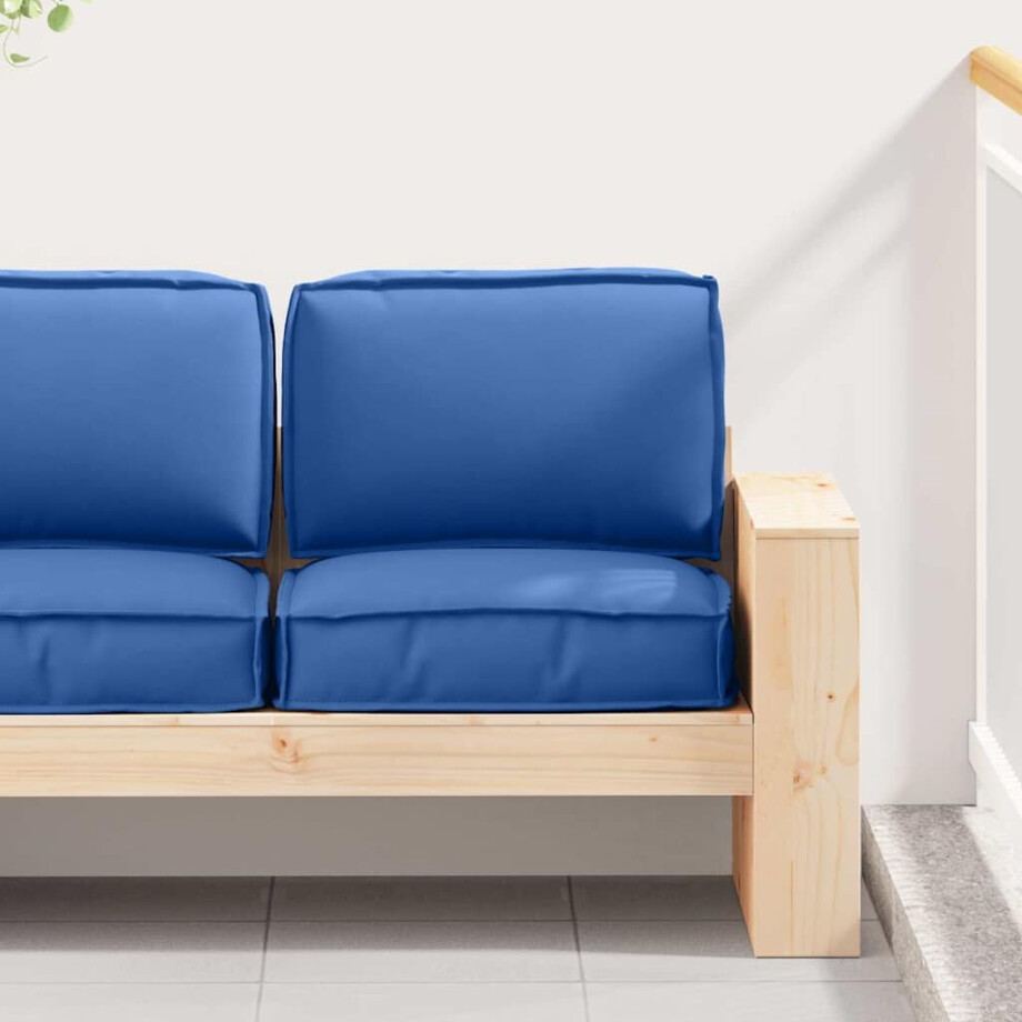 vidaXL Pallet Kussen Set 2 pcs Koninklijk Blauw Oxford Stof afbeelding 1