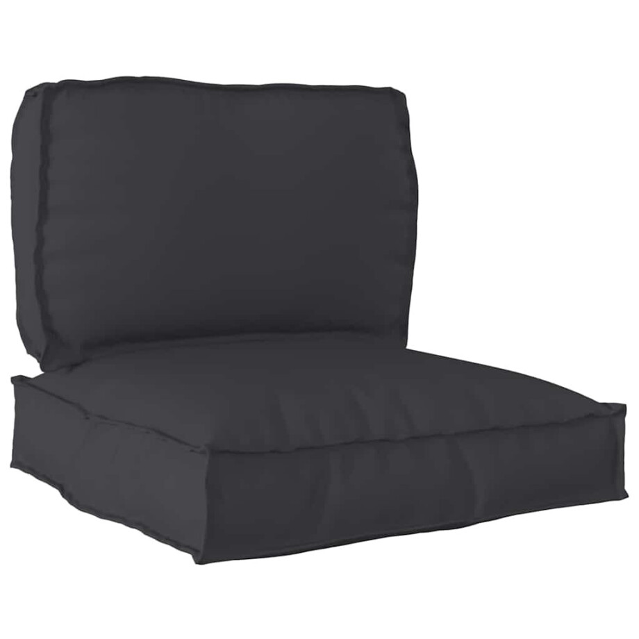 vidaXL Pallet Kussen Set 2 pcs Zwart Oxford Stof afbeelding 1