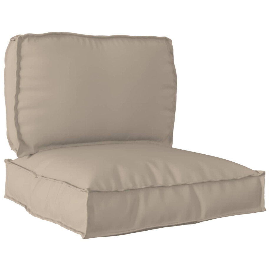 vidaXL Pallet Kussen Set 2 pcs Taupe Oxford Stof afbeelding 1