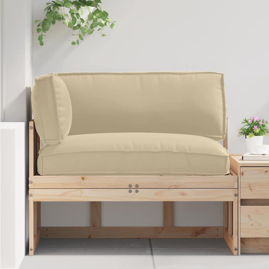 vidaXL Pallet Kussen Set 3 pcs Beige Oxford Stof afbeelding 1