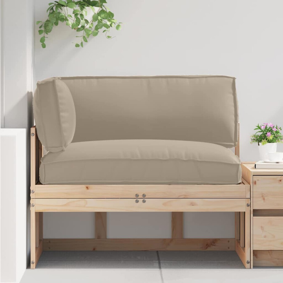 vidaXL Pallet Kussen Set 3 pcs Taupe Oxford Stof afbeelding 1