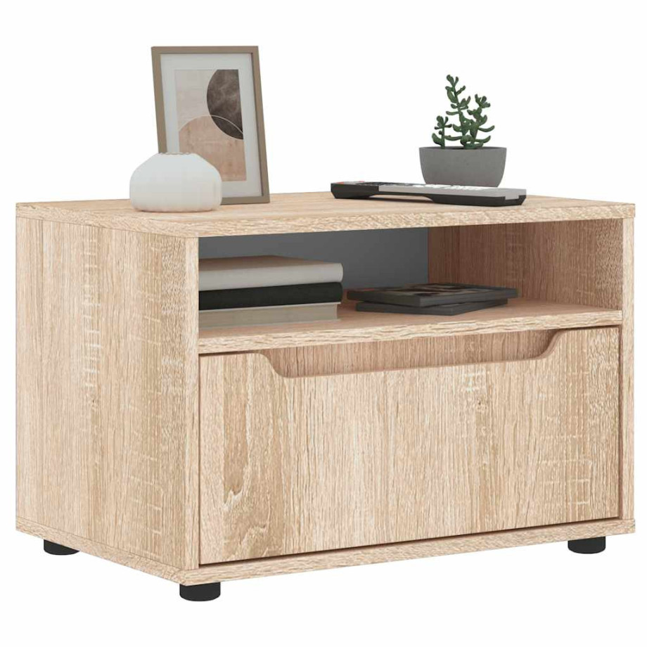 vidaXL Tv-meubel VISNES 60x40x38 cm bewerkt hout sonoma eikenkleurig afbeelding 1