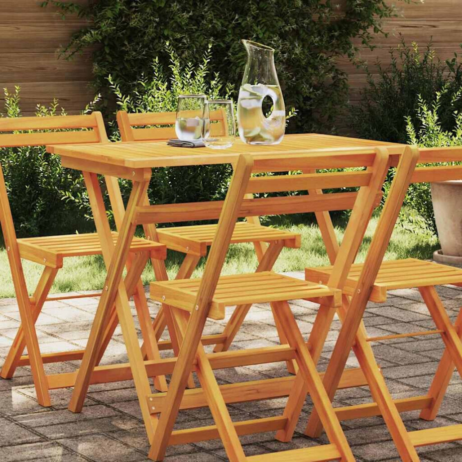 vidaXL Tuinstafel Bruin 90 x 55 x 75 cm Massief Acaciahout afbeelding 1