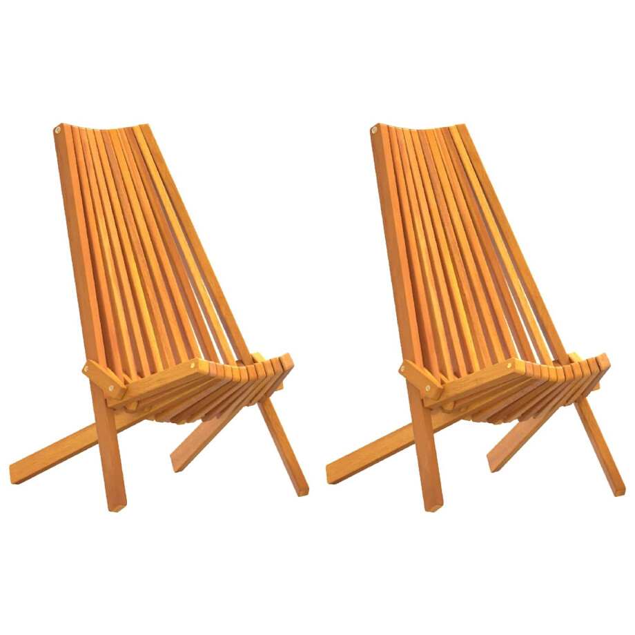 vidaXL Stoel 2 pcs Bruin 69 x 56 x 84 cm Massief Acaciahout vidaXL Stoel 2 pcs Bruin 69 x 56 x 84 cm Massief Acaciahout afbeelding 1