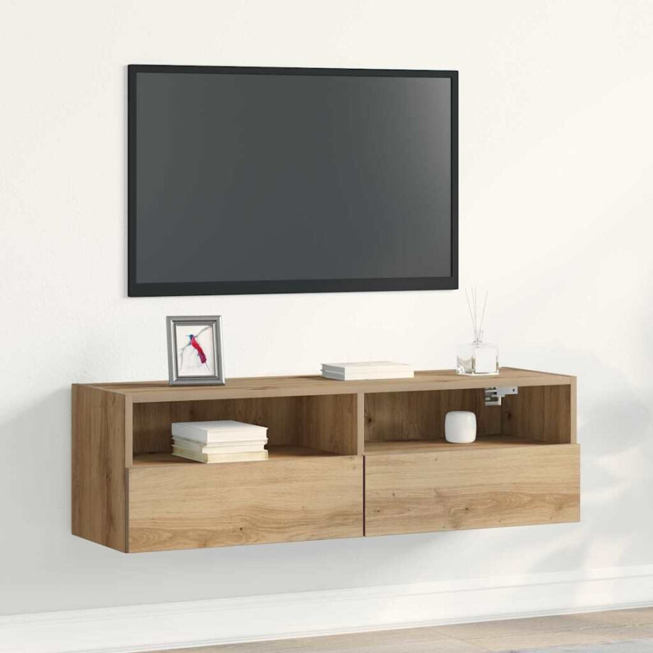 vidaXL TV Wandkast artisanaal eikenkleurig 100 x 30 x 30 cm vidaXL TV Wandkast artisanaal eikenkleurig 100 x 30 x 30 cm afbeelding 1