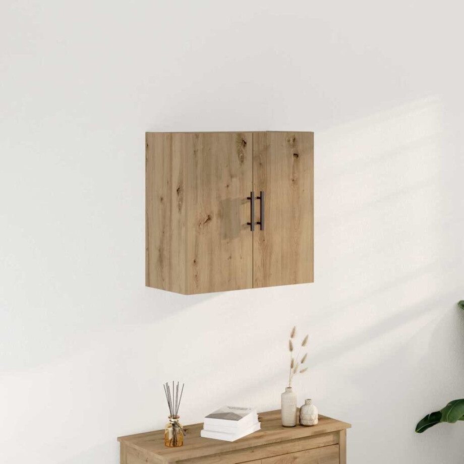 vidaXL Wandkast Artisan Eiken 60 x 31,5 x 60 cm Bewerkt hout vidaXL Wandkast Artisan Eiken 60 x 31,5 x 60 cm Bewerkt hout afbeelding 1