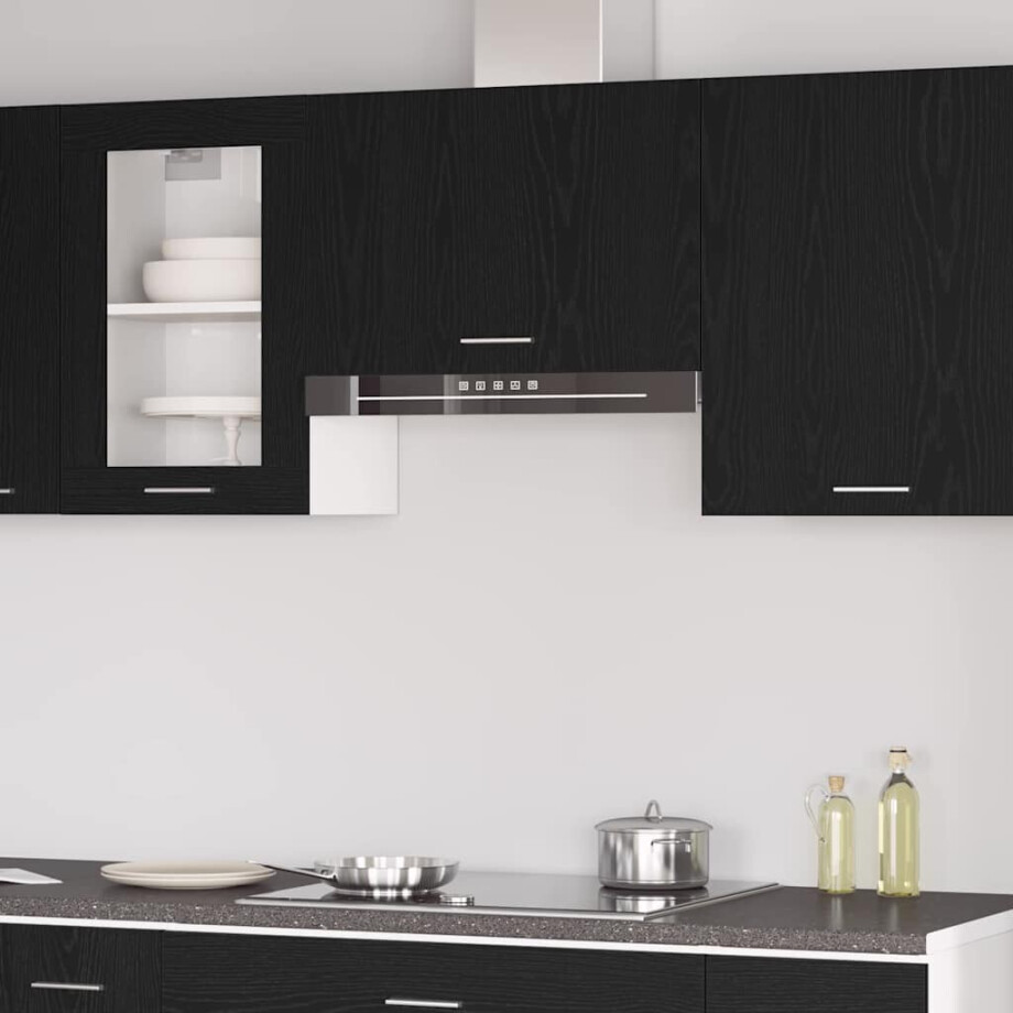 vidaXL Hangkast Lyon Zwart Eiken 60 x 31 x 40 cm Bewerkt hout afbeelding 1