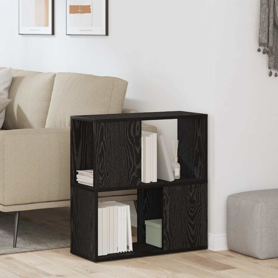 vidaXL Tv-meubelset Wandgemonteerd Zwart 60 x 24 x 63 cm Bewerkt hout afbeelding 1