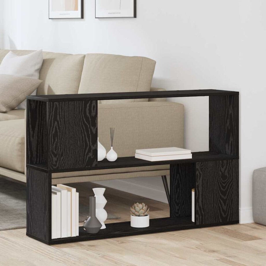 vidaXL Tv-meubelset Wandgemonteerd Zwart 100 x 24 x 63 cm Bewerkt hout afbeelding 1
