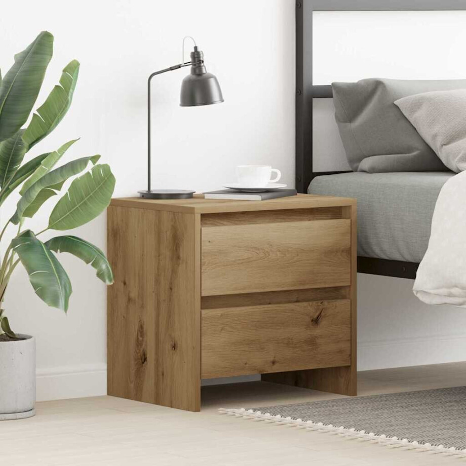vidaXL Nachtkastje Artisan Eiken 45 x 34 x 44,5 cm Bewerkt hout afbeelding 1
