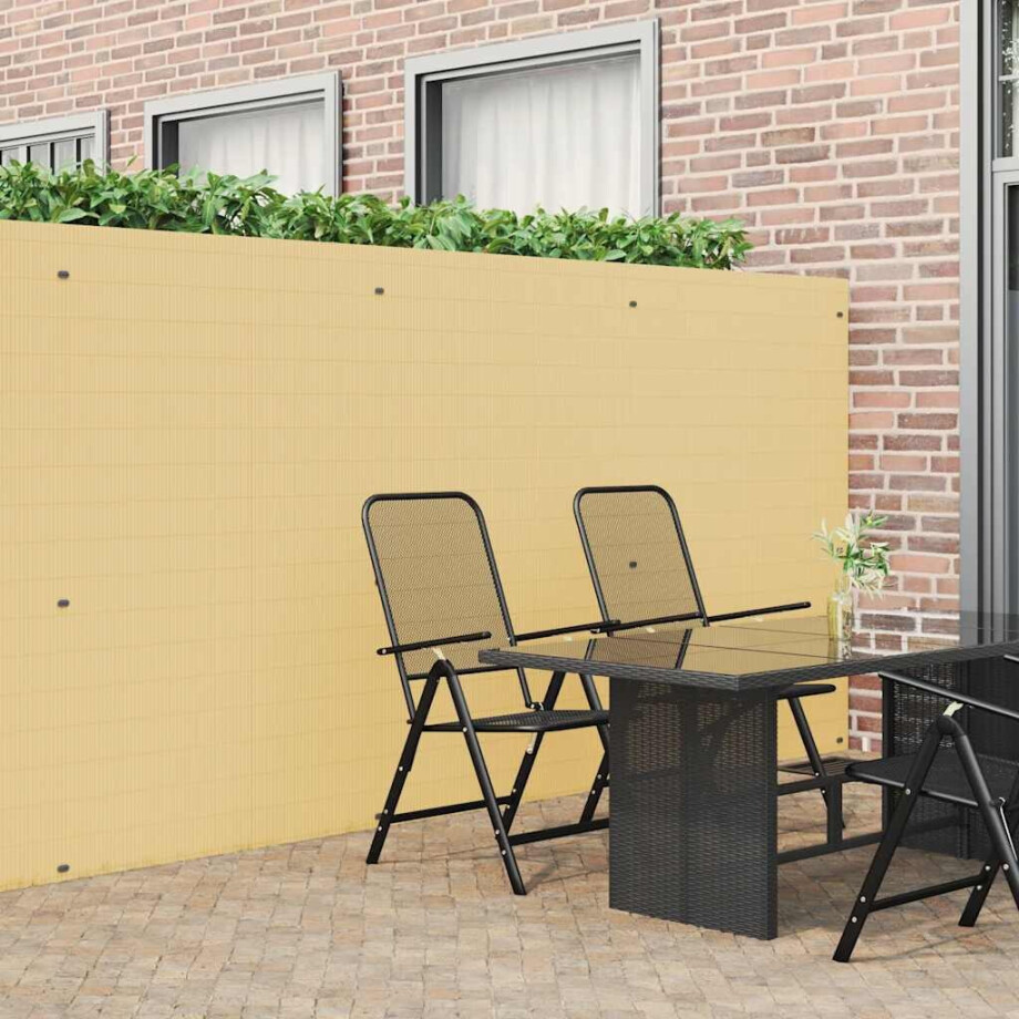 vidaXL Tuinhek Dubbelzijdig Geel 1,8x5 m PVC vidaXL Tuinhek Dubbelzijdig Geel 1,8x5 m PVC afbeelding 1