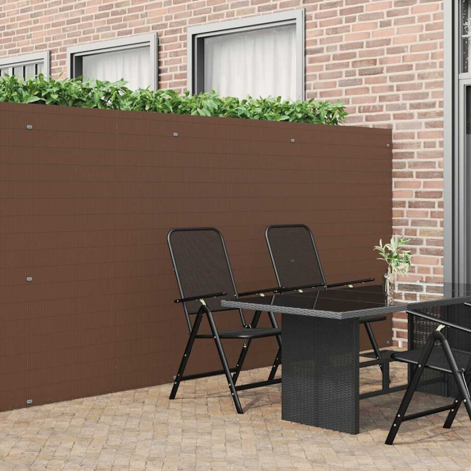vidaXL Tuinhek Dubbelzijdig Bruin 1,8x5 m PVC afbeelding 1