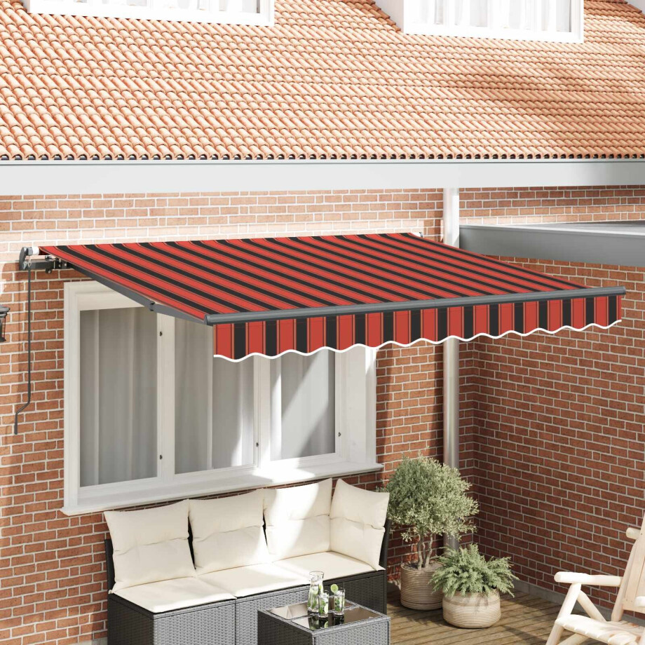vidaXL Inklapbaar Zonnescherm Oranje 300 x 200 cm Stof afbeelding 1
