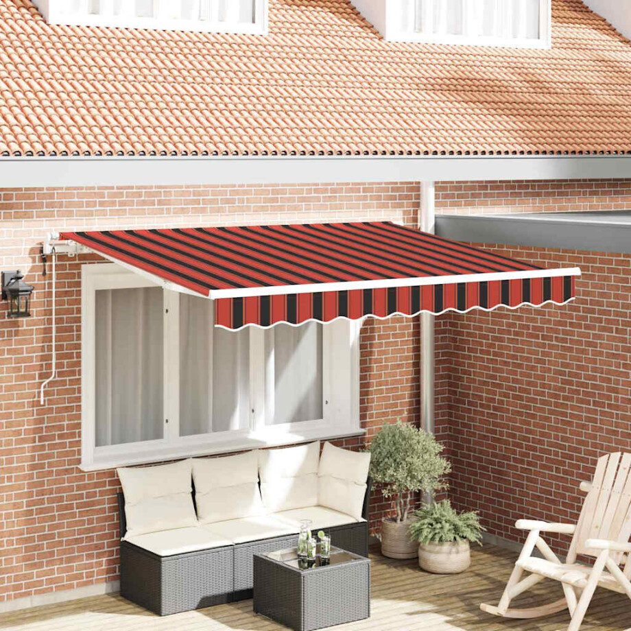 vidaXL Inklapbaar Zonnescherm Oranje 300 x 200 cm Stof afbeelding 1