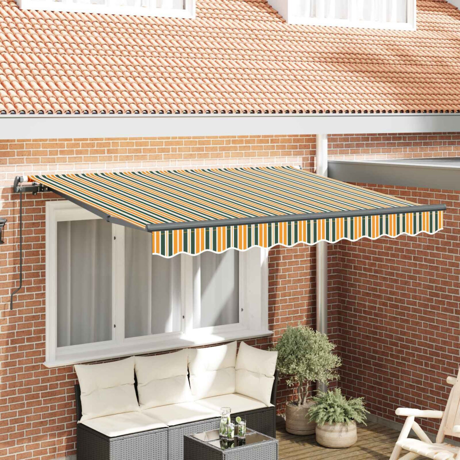 vidaXL Inklapbaar Zonnescherm Groen 300 x 200 cm Stof afbeelding 1