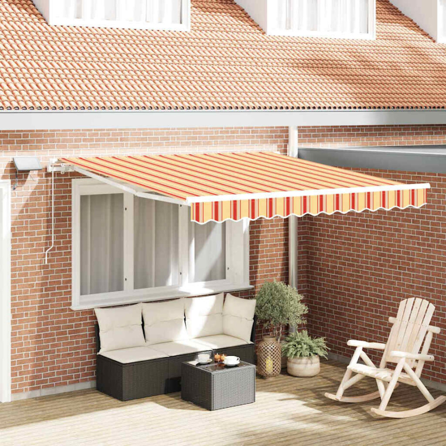 vidaXL Inklapbaar Zonnescherm met 350 x 250 cm Stof vidaXL Inklapbaar Zonnescherm met 350 x 250 cm Stof afbeelding 1