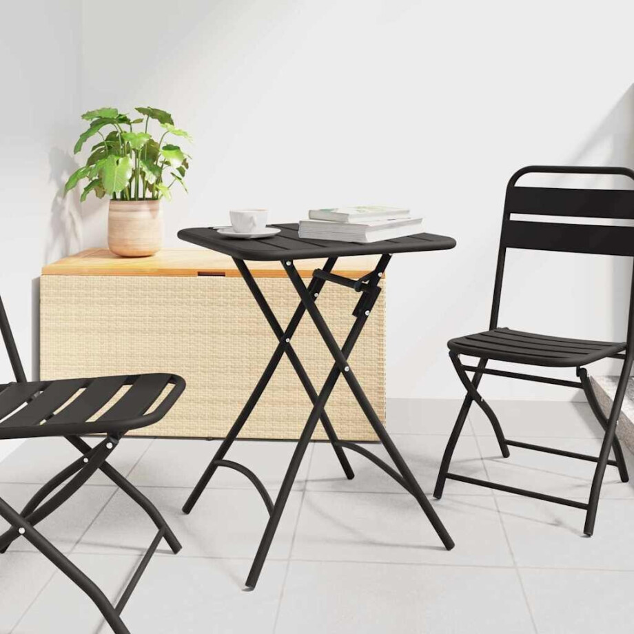 vidaXL Bistrotafel Antraciet 55 x 55 x 72,5 cm Poedercoating staal afbeelding 1