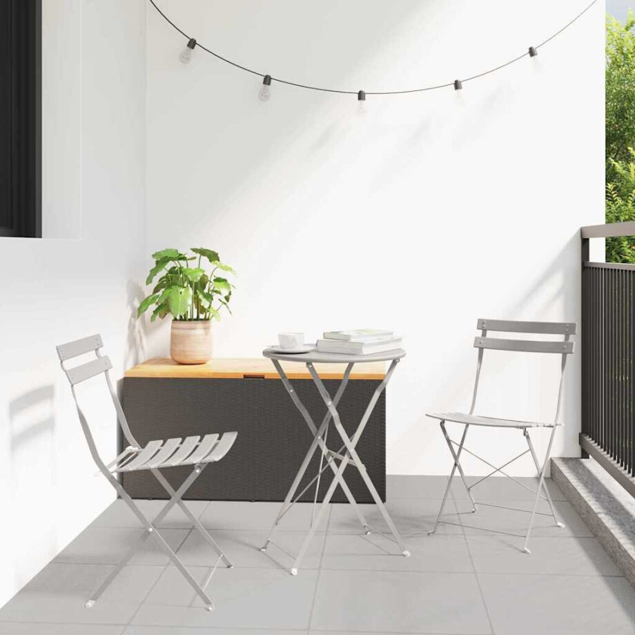 vidaXL Tuin Opvouwbare Stoel 2 pcs Beige 42 x 46 x 82cm Metaal vidaXL Tuin Opvouwbare Stoel 2 pcs Beige 42 x 46 x 82cm Metaal afbeelding 1