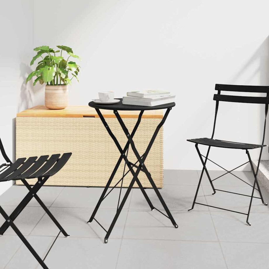 vidaXL Bistrotafel Antraciet Ø 50 x 71 cm Poedercoating staal afbeelding 1