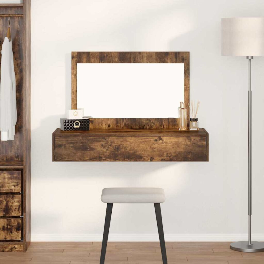 vidaXL Plafondtafel met lade Bruin 100 x 40 x 70 cm Bewerkt hout afbeelding 1