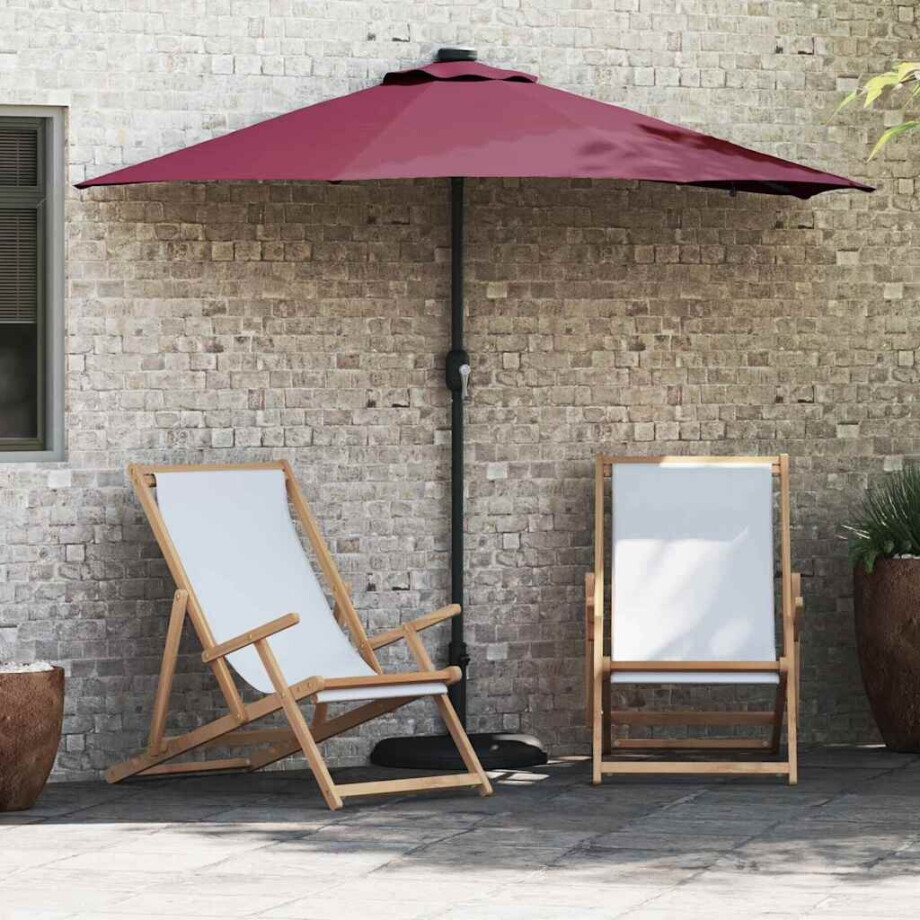 vidaXL Tuinparasol Bordeaux Rood 294 x 150 x 223 cm Polyester en staal vidaXL Tuinparasol Bordeaux Rood 294 x 150 x 223 cm Polyester en staal afbeelding 1