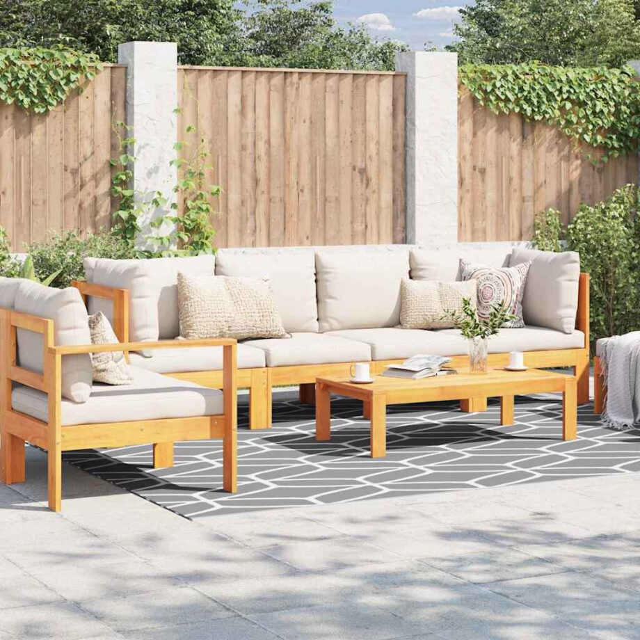 vidaXL Buitentapijt ARAKIL Grijs en Wit 300 x 250 cm 50% Polypropyleen afbeelding 1